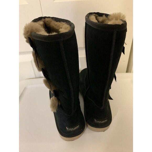 Koolaburra by UGG‎ Victoria Tall Boots Bows 1015875 Suede Black US Sz 9 - Picture 9 of 9